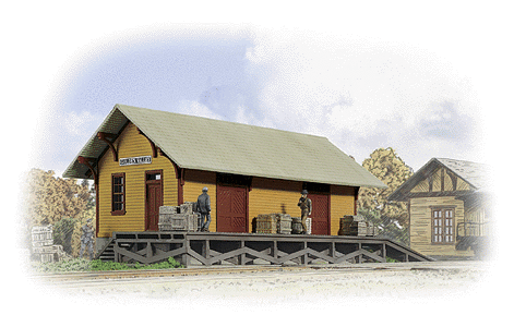 Walthers - Golden Valley Freight House - Kit - 8-3/8 x 3-3/8 x 3-1