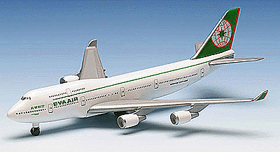 Herpa - Herpa Wings Aircraft - Assembled - Boeing 747-400 Eva Air