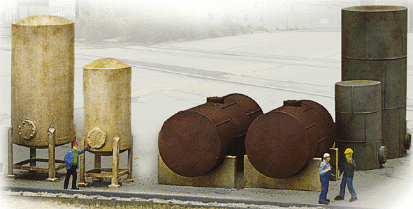 CITY HUNTER 380スケールキット 複数セット Walthers - Industrial Tanks Detail Set - Kit - 933-3197
