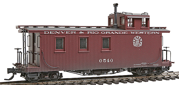 最終特価❗️ RAILWAYS✨️ CWR グレートウエスタン✨️HO/00、 SoundTraxx - Long Caboose, Weathered - Denver & Rio Grande Western