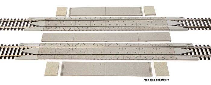 Walthers - Modern Concrete Grade Crossing with Rerailer Ends - Kit