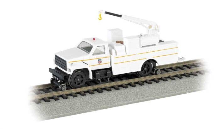 鉄道模型 FACTRY DIRECT UNION PACIFIC HI-RAILER Bachmann - MOW Hi-Rail Equipment Truck w/Crane - DCC - Union