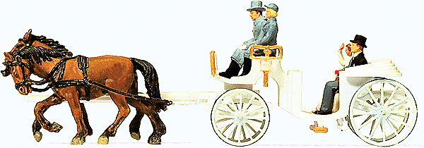 Calèche De Mariage Preiser 30496 - Élégante Voiture Miniature Pour Figurines, échelle HO