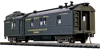 Operating Dynamometer Car Ready to Run -- Nickel Plate Road (Pullman Green, Dulux Gold)