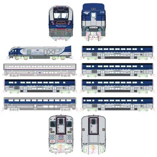 Kato - Pacific Surfliner Train-Only Set - Sound and DCC