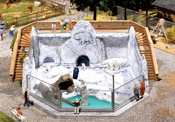Faller - Polar Bear Zoo Exhibit - 7-11/16 x 6-11/16 x 2
