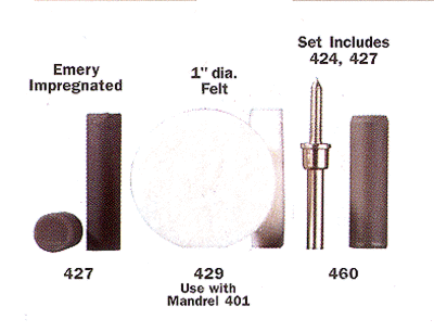 Dremel - Polishing point & mandrel - 250-460