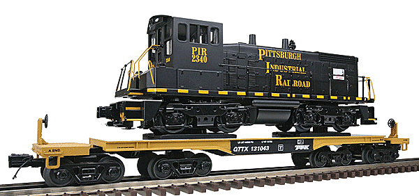 MTH - Premier 47' TTX Heavy Duty Flatcar w/SW-1500 Locomotive