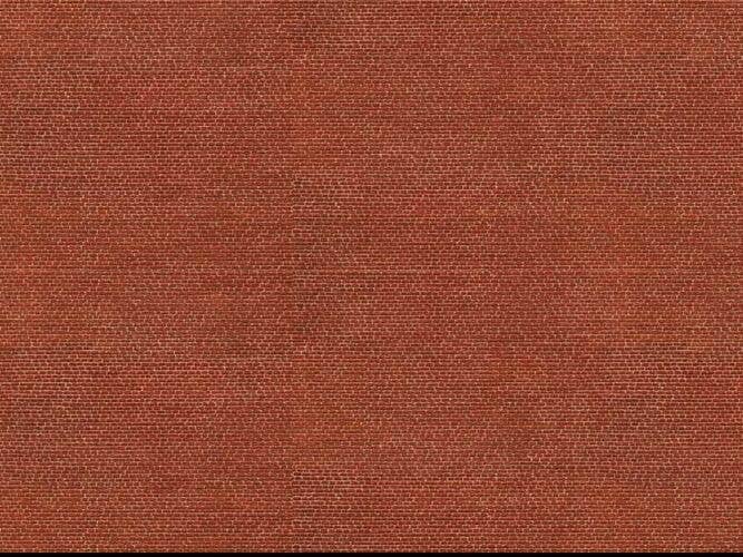 Noch Printed Cardstock 3D Texture Sheet Clinker Brick Wall 913/16