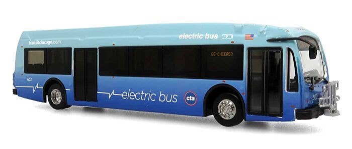 Iconic Replicas - Proterra ZX-5 Bus - Assembled - Chicago Transit