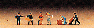 Walthers SceneMaster HO Scale Railroad Track Workers - Set Of 6 Model Train Figures