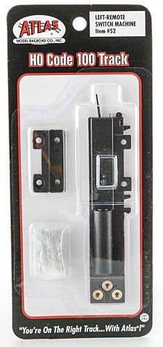 Atlas - Remote Control Switch Machine - Left Hand, Black Ties - 150-52