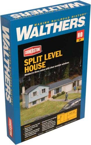 Walthers - Split-Level House - Kit - 7-1/4 x 3-3/4 x 2-9/16