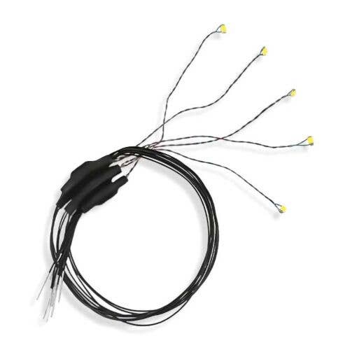 Surface Mount/SMD-Chip LED w/8"  20.3cm Wire Lead -- Cool White 6-19 Volt AC/DC - 3.3 x 1.6 x .8mm pkg(5)