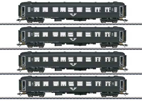 Märklin H0 - 4179/4178 - Passenger carriage - 3 Swedish