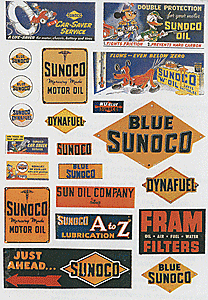 JL Innov - Vintage Gas Station Signs - Sunoco 1940-50s pkg(42