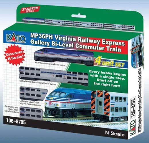 Kato - Virginia Railway Express Commuter Train-Only Set
