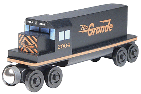 Whittle Wooden Toy Train: Diesel Engine Denver Rio Grande