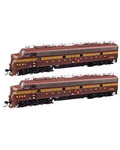 EMD E8 A-A - Standard DC -- Pennsylvania Railroad #5761A, 5796A (Class EP-22; Tuscan, Five-Stripe)