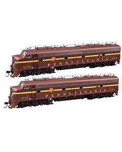 EMD E8 A-A - Standard DC -- Pennsylvania Railroad #5707A, 5762A (Class EP-22; Tuscan, Single-Stripe)