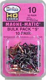 #10 Bulk Pack No.5(R) Knuckle Couplers -- No Draft Gear Boxes - 10 Pairs