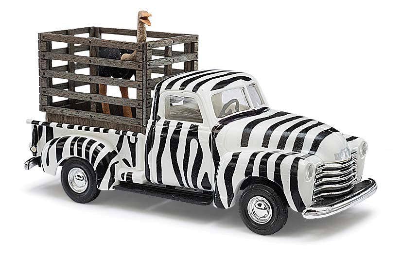 Busch - 1950 Chevrolet Pickup Truck w/Crated Ostrich Load
