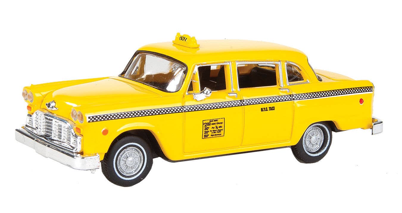 Brekina - 1950s-1982 Checker Taxi Cab - Assembled - New York City