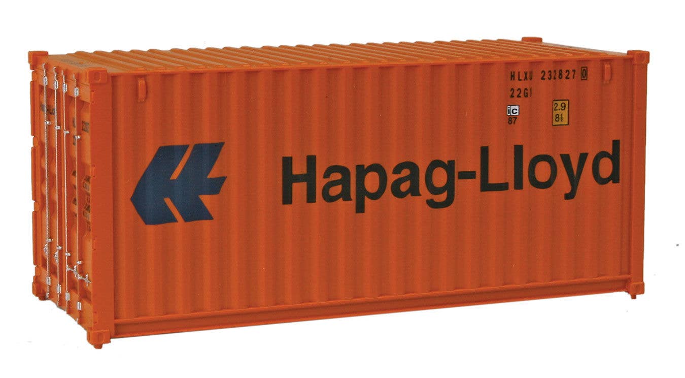 Walthers - 20' Corrugated Container - Assembled - Hapag-Lloyd