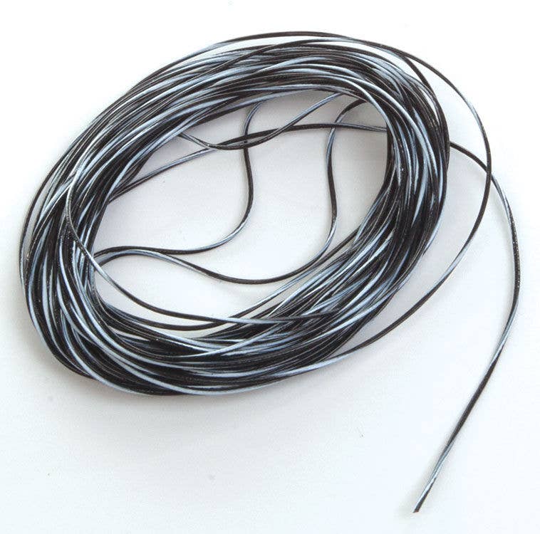 R　NEC 332 TCS - 32 Gauge Wire 20' 6.1m Roll - Black w/White Stripe