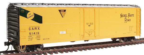 Laser-Art - 50' Plug Door Boxcar - Assembled - Nickel Plate Road