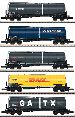 Marklin - Era VI Zans/Zacns Tank 20-Car Set - 4 Each: GATX, GATS