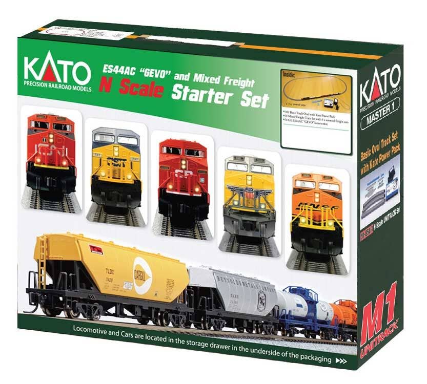 Kato - GE ES44AC GEVO Mixed Freight Starter Set - Canadian Pacific