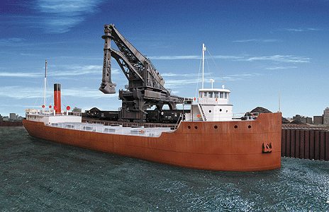 Great Lakes Ore Boat - Kit -- Waterline Hull; 36 x 6 91.4 x 15.2cm
