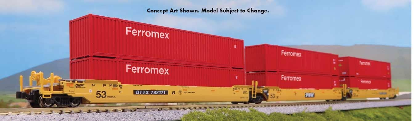 Trix 24504-1 H0 Containerdraagwagen calberson van de SNCF