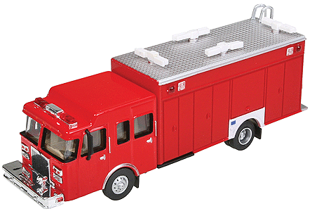 Walthers - Hazardous Materials Fire Truck - Assembled - Red - 949