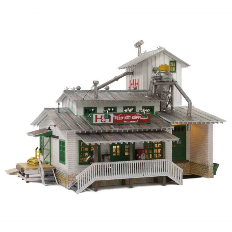 Woodland - H&H Feed Mill - Built & Ready Landmark Structures(R