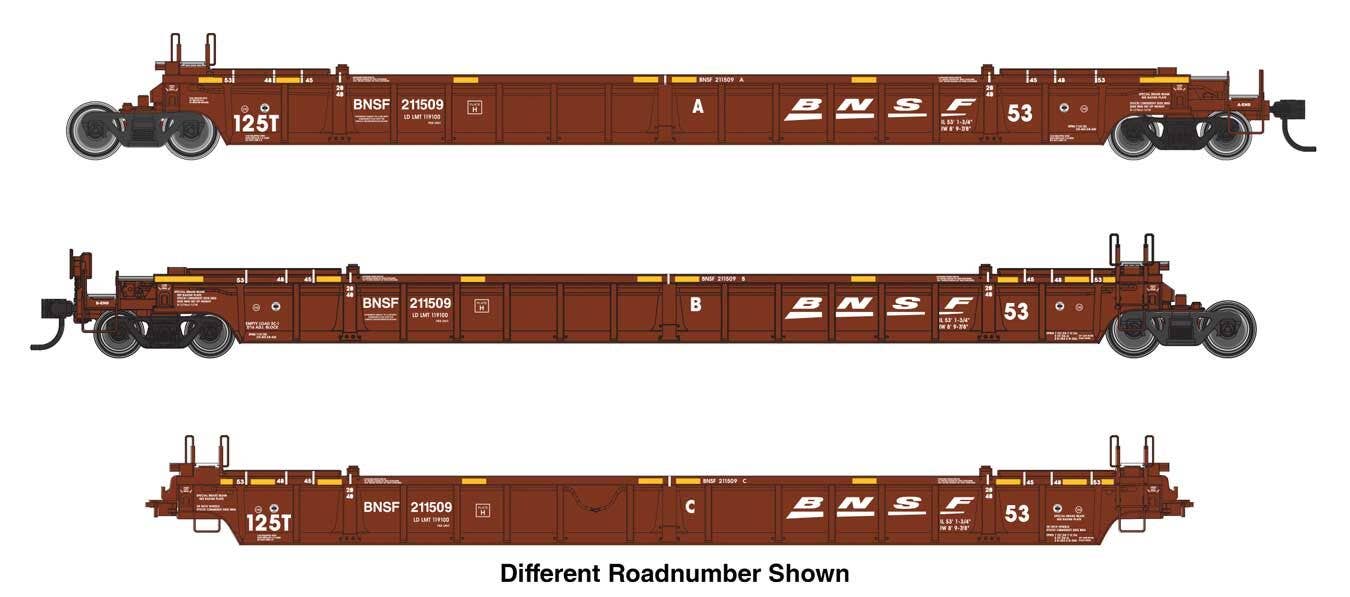 Walthers - NSC Articulated 3-Unit 53' Well Car - Ready-to-Run