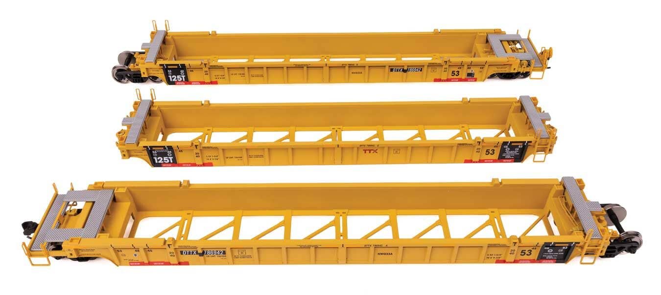 ade 3105 DB Postwagen キット HOゲージ Walthers - NSC Articulated 3-Unit 53' Well Car - Ready-to-Run