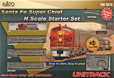 Kato - Santa Fe Super Chief Starter Set - Includes: F7A Locomotive