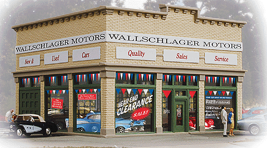 Walthers - Wallschlager Motors - Assembled - 5-1/4 x 5 x 3-1/2