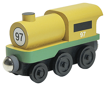 Whittle Wooden Toy Train: 2-4-0 Steam Engine Yellow 802-100003