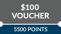 $25 Voucher: redeem with 1750 points