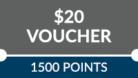 $20 Voucher: redeem with 1500 points