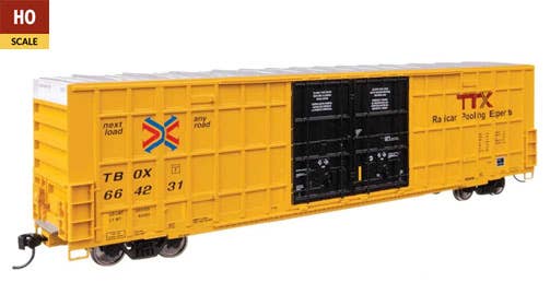 Burlington Northern 57' Mechanical Reefer in Yellow in HO Scale