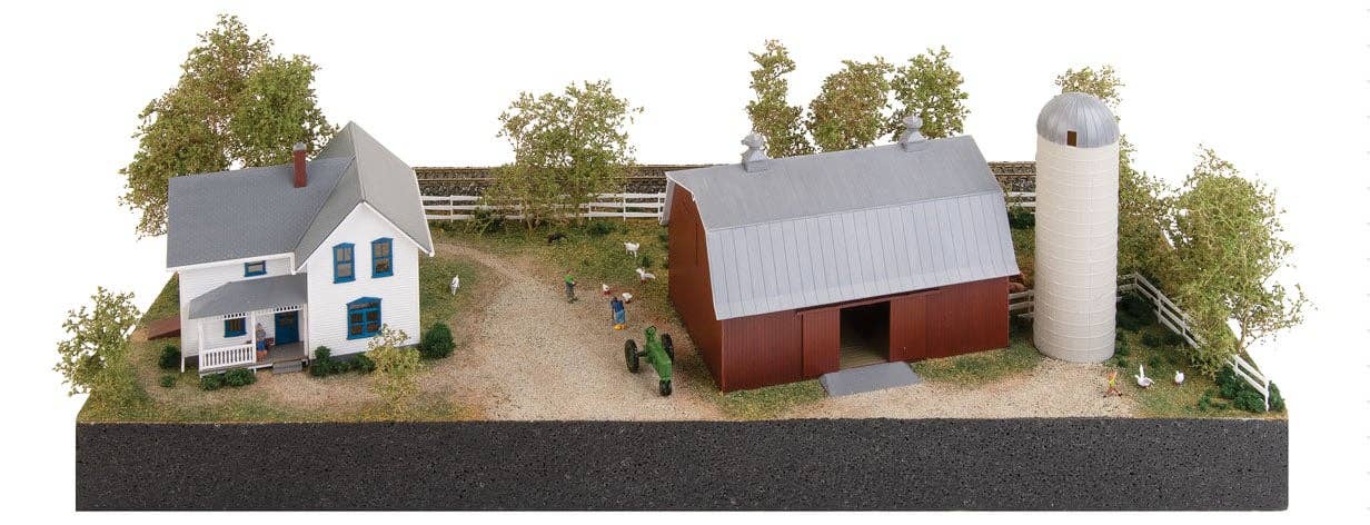 American Farmstead Build-A-World Kit front view completed