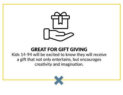 Great for Gift Giving: Kids 14-94 will be excited to know they will receive a gift that not only entertains, but encourages creativity and imagination