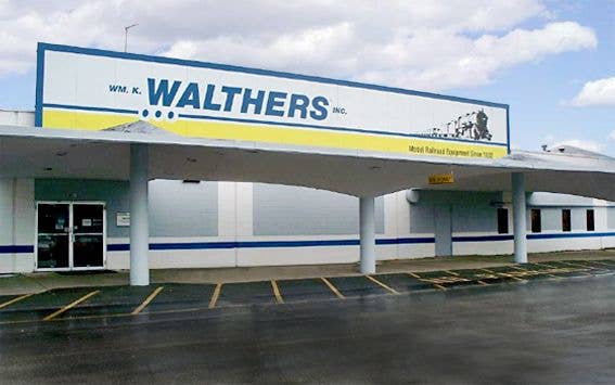 Entrance to Walthers store, office and distribution center in Milwaukee, Wisconsin